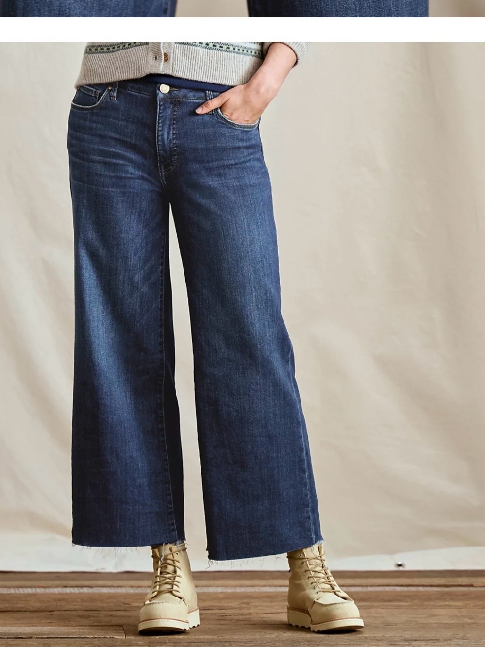 Women’s Kut from the Kloth Wide Leg Crop Jeans Size 18W - Dark Blue
